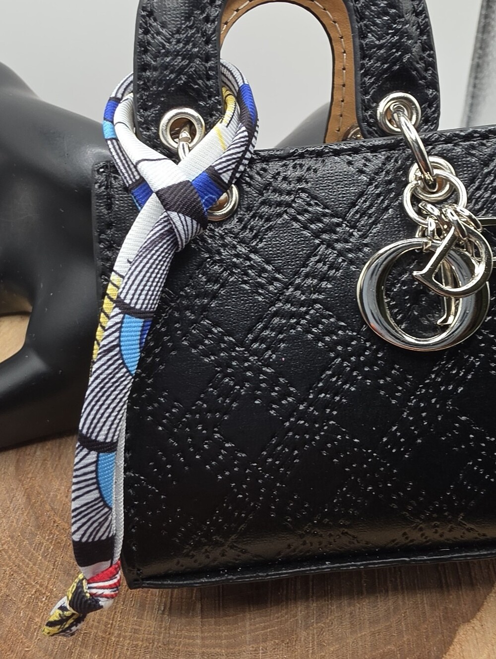 Black Mini Handbag Charm - Picture 3 of 6